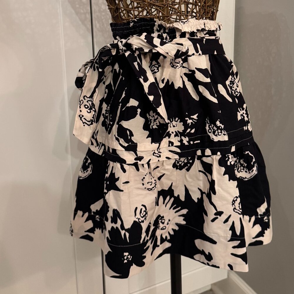 Anthropologie | Somerset Mini Skirt | Black Floral | Size Large (NWT)